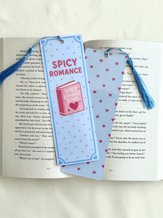 Marque-page " SPICY ROMANCE " Bleu 🩵